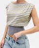 BDG Urban Outfitters BDG Urban Outfitters Bailey Stripe Boat Neck Crop Top - 1