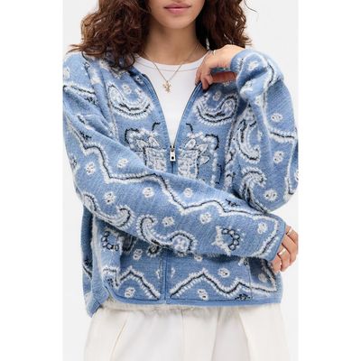 BDG Urban Outfitters BDG Urban Outfitters Bandana Jacquard Zip-Up Hoodie