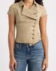 BDG Urban Outfitters BDG Urban Outfitters Blake Military Short Sleeve Top - 1