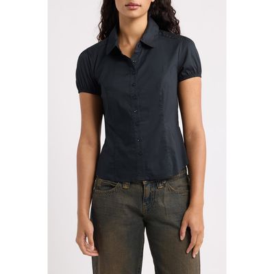 BDG Urban Outfitters BDG Urban Outfitters Clover Short Sleeve Button-Up Shirt