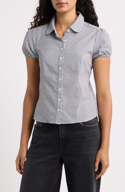 Bdg Clover Stripe Short Sleeve Button-Up Shirt