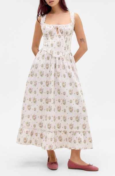 BDG Urban Outfitters BDG Urban Outfitters Gabriette Floral Tie Front Maxi Dress