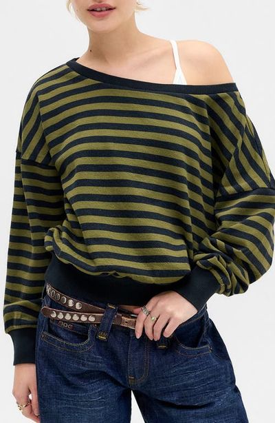 BDG Urban Outfitters BDG Urban Outfitters Kurt Striped Off the Shoulder Top