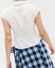 BDG Urban Outfitters BDG Urban Outfitters Nadine Stripe Ruched Seam Button-Up Top - 2
