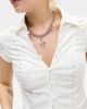 BDG Urban Outfitters BDG Urban Outfitters Nadine Stripe Ruched Seam Button-Up Top - 3