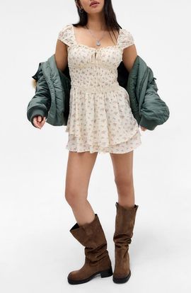 BDG Urban Outfitters BDG Urban Outfitters Ruby Floral Skirted Romper
