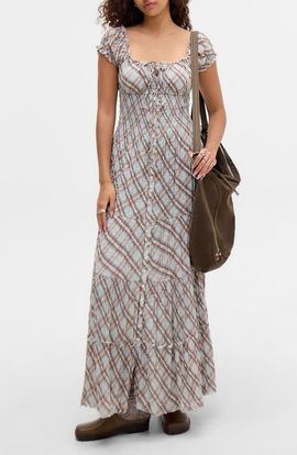 BDG Urban Outfitters BDG Urban Outfitters Tiana Check Maxi Dress
