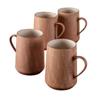 Be Home Be Home Crosshatch Mugs - Set of 4