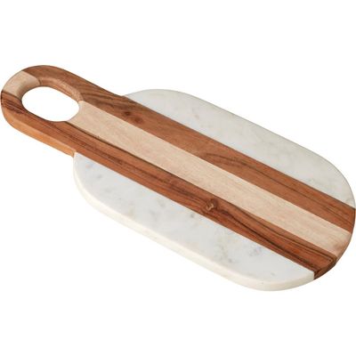 Be Home Be Home Moa Marble & Wood Oval Board 