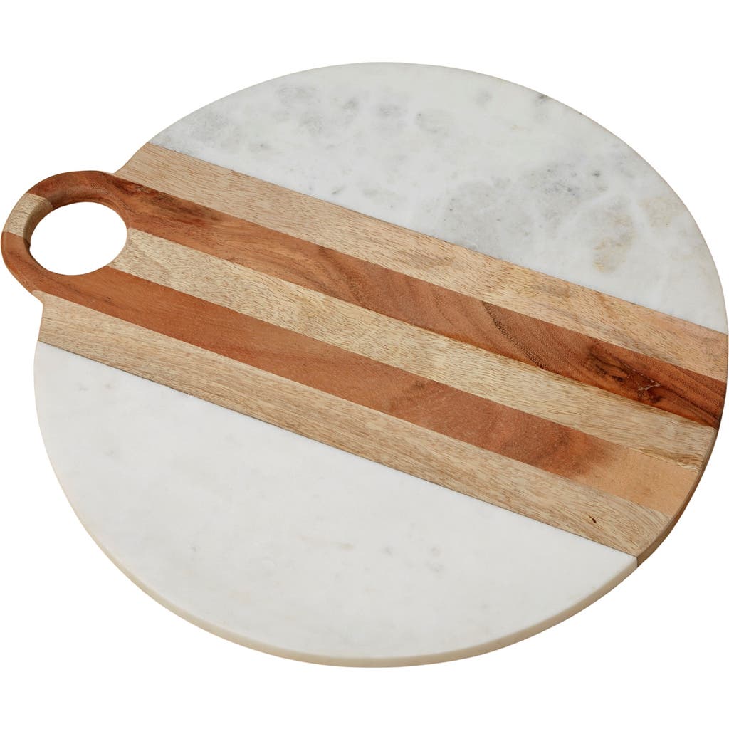 Be Home Be Home Moa Marble & Wood Round Board 
