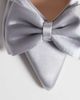 Be Mine Be Mine Anica slingback heeled shoes with bow in gray satin - 4