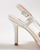 Be Mine Be Mine Anica slingback heeled shoes with bow in ivory satin-White - 3