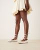 Be Mine Be Mine Bridal April tie leg ballet flats in ivory satin-White - 2