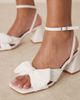 Be Mine Be Mine Bridal Belle mid heel sandals with bow in white - 2
