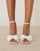 Be Mine Be Mine Bridal Belle mid heel sandals with bow in white - 4