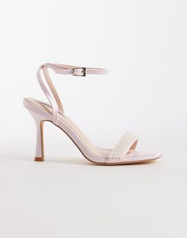 Be Mine Be Mine Bridal Camden heeled sandals with faux pearls in pink satin