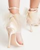 Be Mine Be Mine Bridal Cynzia tulle bow detail sandals in neutral - 3