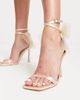 Be Mine Be Mine Bridal Cynzia tulle bow detail sandals in neutral - 4