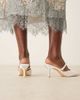 Be Mine Be Mine Bridal Demina heeled mules in ivory satin-White - 3