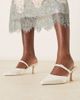 Be Mine Be Mine Bridal Demina heeled mules in ivory satin-White - 4