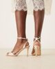 Be Mine Be Mine Bridal Eshana barely there sandals in blush satin-pink - 3