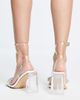 Be Mine Be Mine Bridal Flash clear block heel sandals in ivory-White - 2