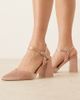 Be Mine Be Mine Bridal Frankie embellished heeled shoes in blush satin-Pink - 1