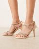 Be Mine Be Mine Bridal Jiana embellished heeled sandals in rose satin-pink - 1