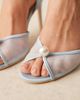 Be Mine Be Mine Bridal Kyree heeled sandals with pearl in blue satin - 2