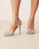 Be Mine Be Mine Bridal Kyree heeled sandals with pearl in blue satin - 4