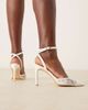 Be Mine Be Mine Bridal Meera pointed toe heeled pumps in white lace - 2