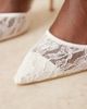 Be Mine Be Mine Bridal Meera pointed toe heeled pumps in white lace - 3