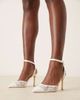 Be Mine Be Mine Bridal Meera pointed toe heeled pumps in white lace - 4