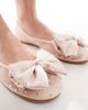 Be Mine Be Mine Bridal Nelly bow flat shoes in blush-Pink - 2