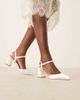 Be Mine Be Mine Bridal Ravina pointed toe block heeled shoes in ivory-White - 1