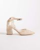 Be Mine Be Mine Bridal Reema block heeled shoes with bow detailing in rose lace-pink - 1