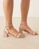 Be Mine Be Mine Bridal Ruhi low block heel sandals in blush-Pink - 3