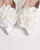 Be Mine Be Mine Bridal Rysha pointed toe heeled shoes with flower detailing in ivory-White - 2