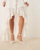 Be Mine Be Mine Bridal Vennie kitten heel shoes in ivory lace-White - 3
