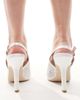 Be Mine Be Mine Bridal Vidha slingback heeled shoes in ivory lace-White - 4
