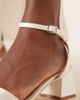 Be Mine Wide Fit Be Mine Wide Fit Bridal Ammie low block heel sandals in ivory satin-White - 2