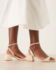 Be Mine Wide Fit Be Mine Wide Fit Bridal Ammie low block heel sandals in rose satin-pink - 1