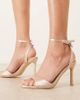 Be Mine Wide Fit Be Mine Wide Fit Bridal Eshana barely there sandals in blush satin-pink - 1