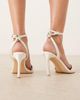 Be Mine Wide Fit Be Mine Wide Fit Bridal Eshana barely there sandals in ivory satin-White - 3