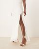 Be Mine Wide Fit Be Mine Wide Fit Bridal Honora heeled sandals with bows in ivory satin-White - 2