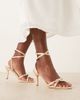 Be Mine Wide Fit Be Mine Wide Fit Bridal Honora heeled sandals with bows in rose satin-pink - 1