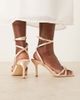 Be Mine Wide Fit Be Mine Wide Fit Bridal Honora heeled sandals with bows in rose satin-pink - 3
