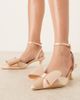 Be Mine Wide Fit Be Mine Wide Fit Bridal kitten heel shoes with bow in rose satin-pink - 1