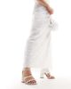 Be Mine Wide Fit Be Mine Wide Fit Bridal Stella pearl embellished block heel sandals in ivory-White - 3