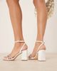 Be Mine Wide Fit Be Mine Wide Fit Bridal Teoni block heeled sandals in ivory-White - 2